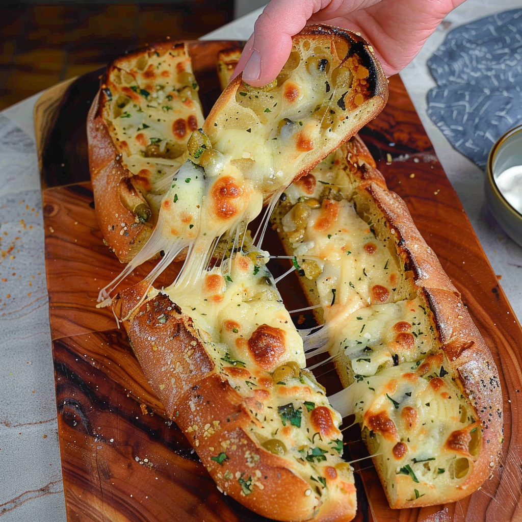 Recipe preparation for Gruyère Pull-Apart Bread