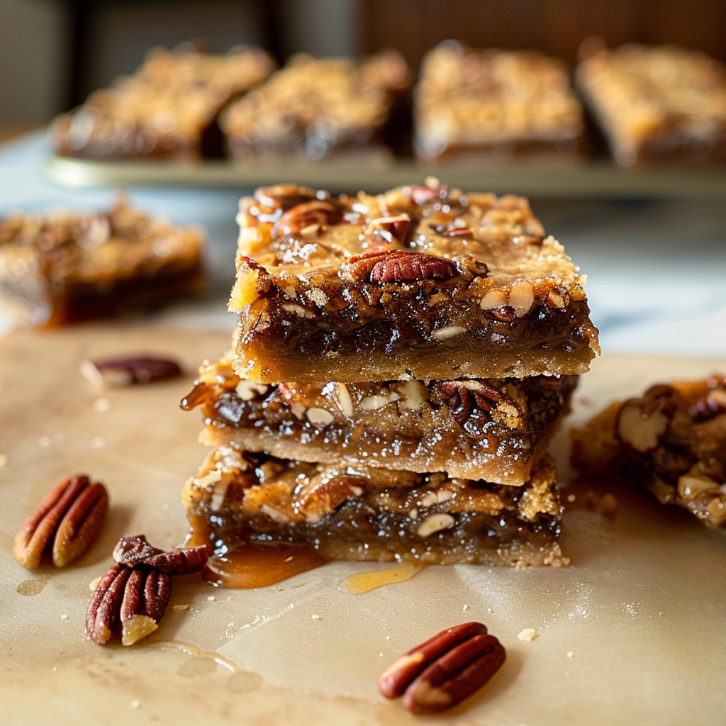 Recipe preparation for Maple Pecan Butter Cake Squares
