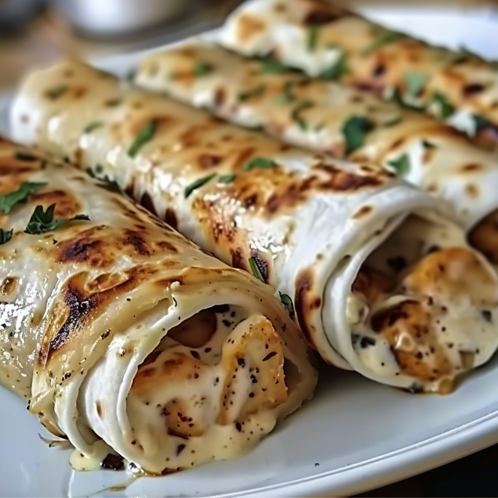 Recipe preparation for Quick Cheesy Chicken Wrap