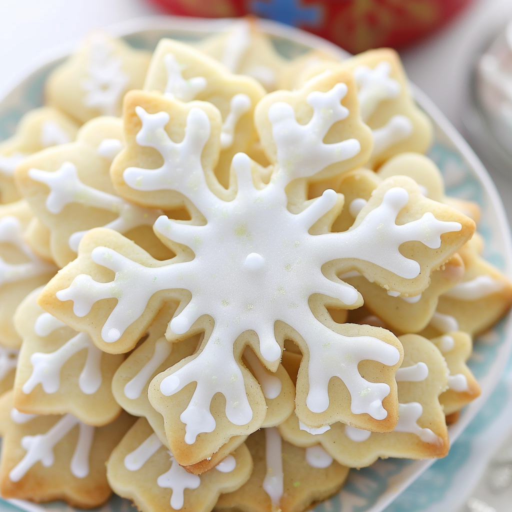 Recipe preparation for Snowflake Sugar Cookies