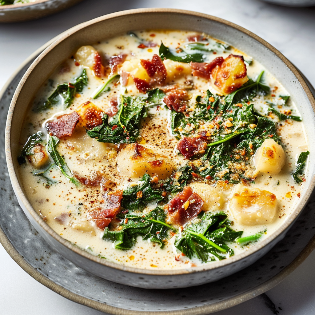 Recipe preparation for Zuppa Toscana Soup