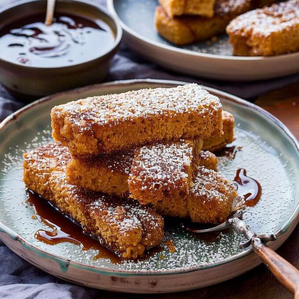 Recipe preparation for Gingerbread French Toast Sticks