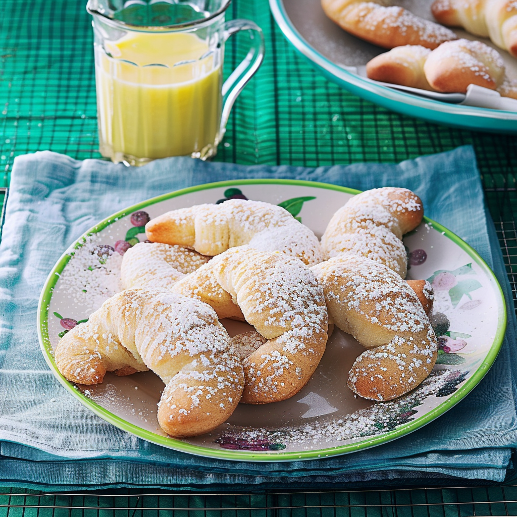 Recipe preparation for Vanilla Crescent Cookies