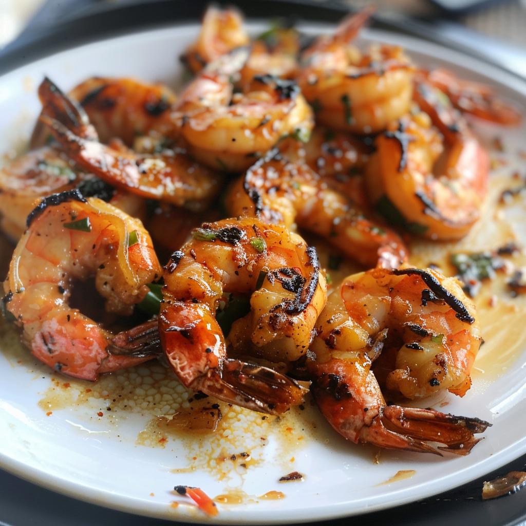 Recipe preparation for Grilled Prawns