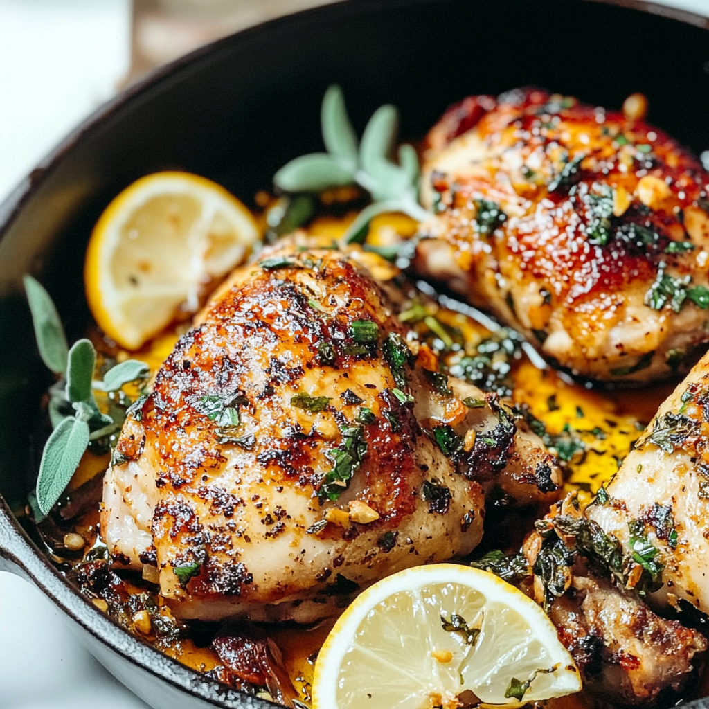 Recipe preparation for Herb-Roasted Chicken
