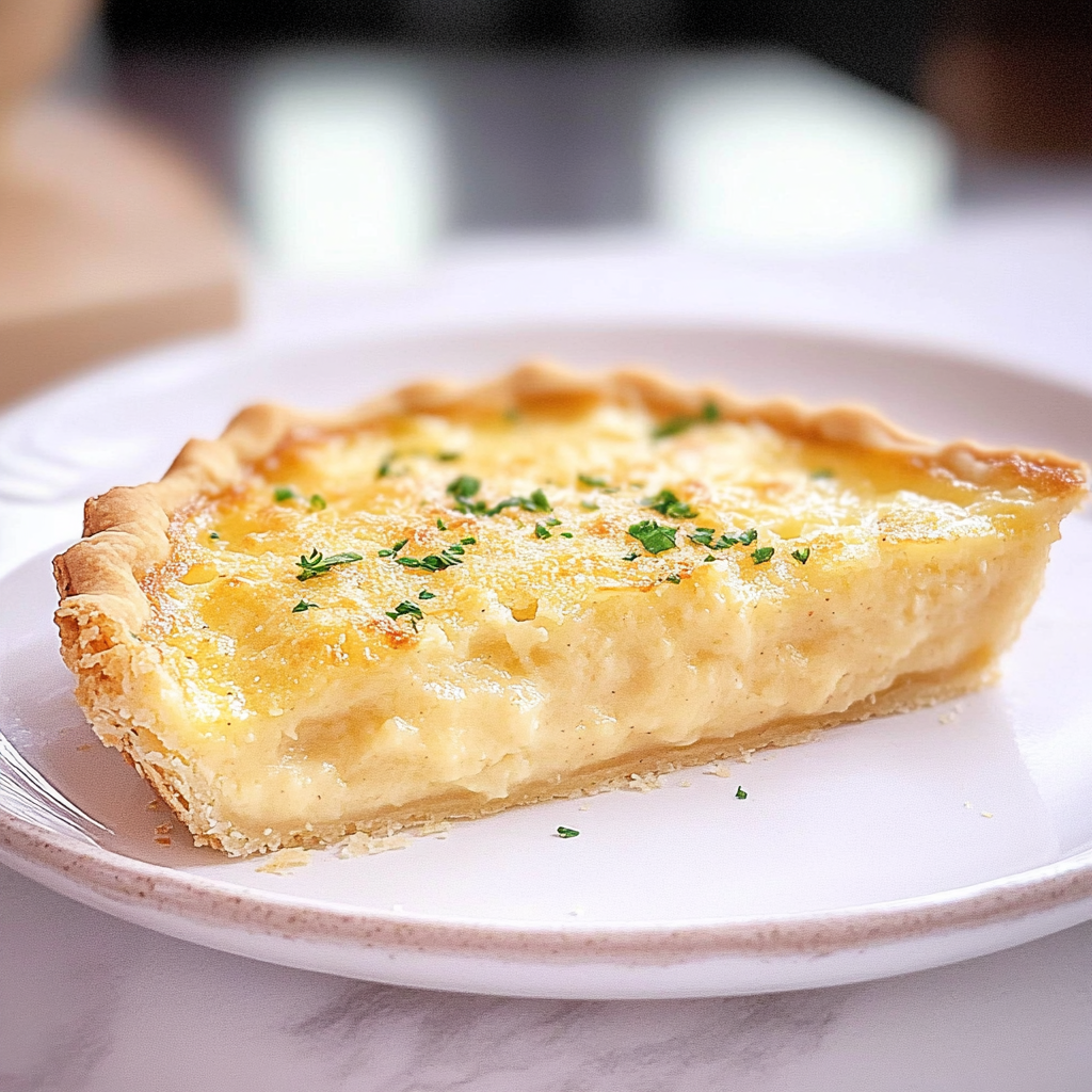 Recipe preparation for White Onion Cream Tart