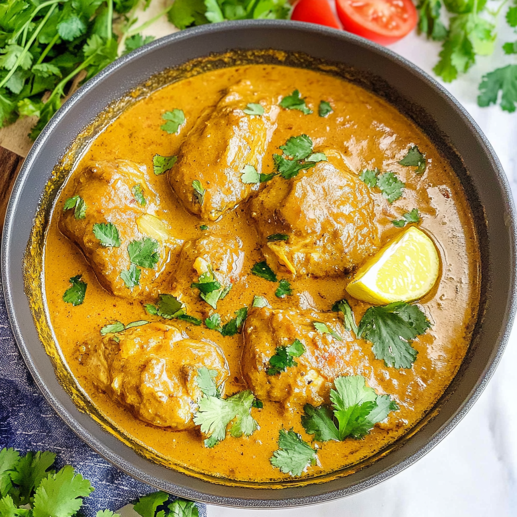 Recipe preparation for Coconut Cream Chicken Curry