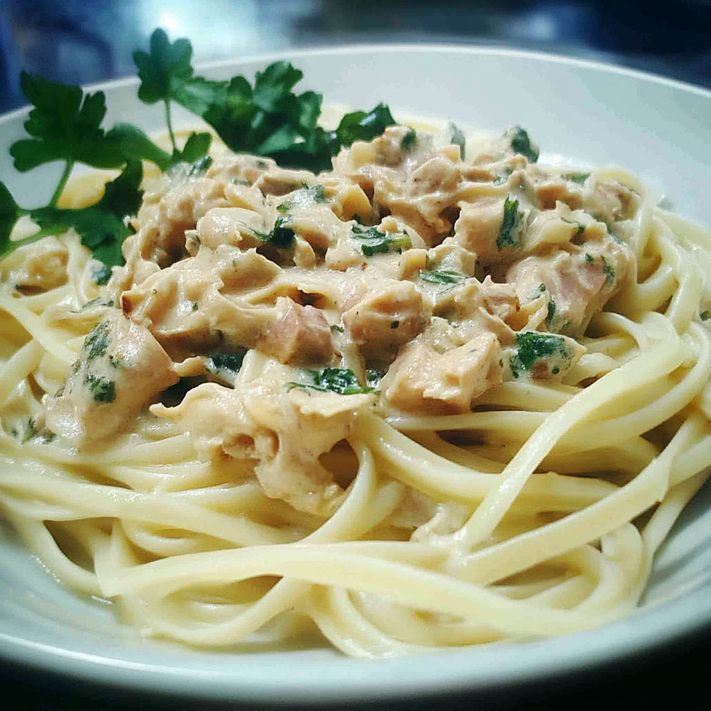 Recipe preparation for Creamy White Clam Pasta