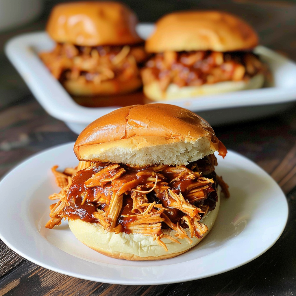 Recipe preparation for BBQ Pulled Chicken Sandwiches