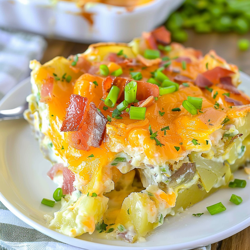 Recipe preparation for Loaded Baked Potato Casserole