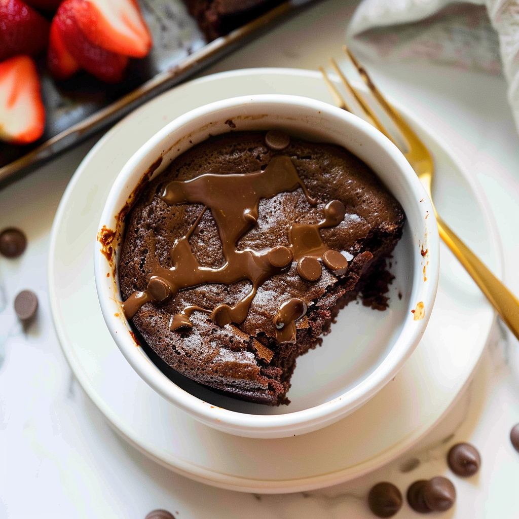 Recipe preparation for Gluten-Free Almond Butter Mug Brownie