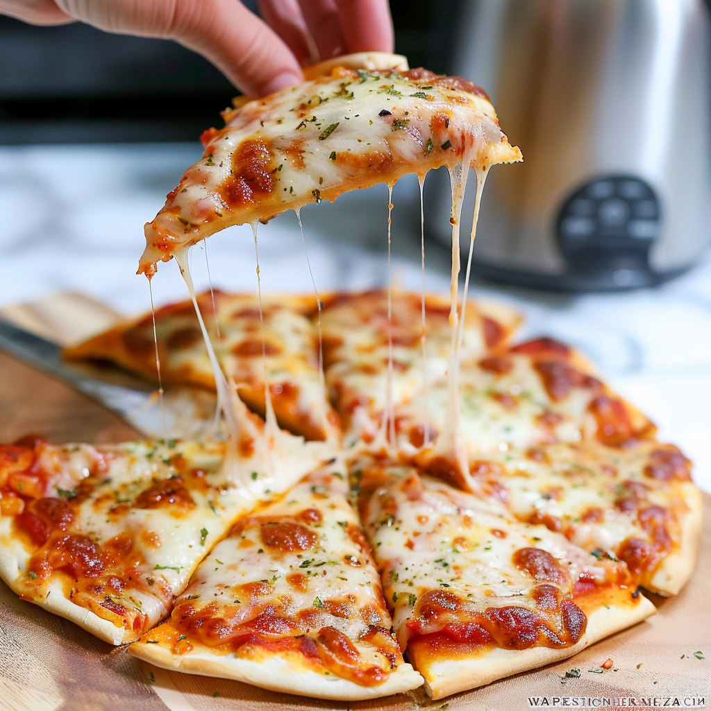 Recipe preparation for Cheesy Tortilla Pizza Melt