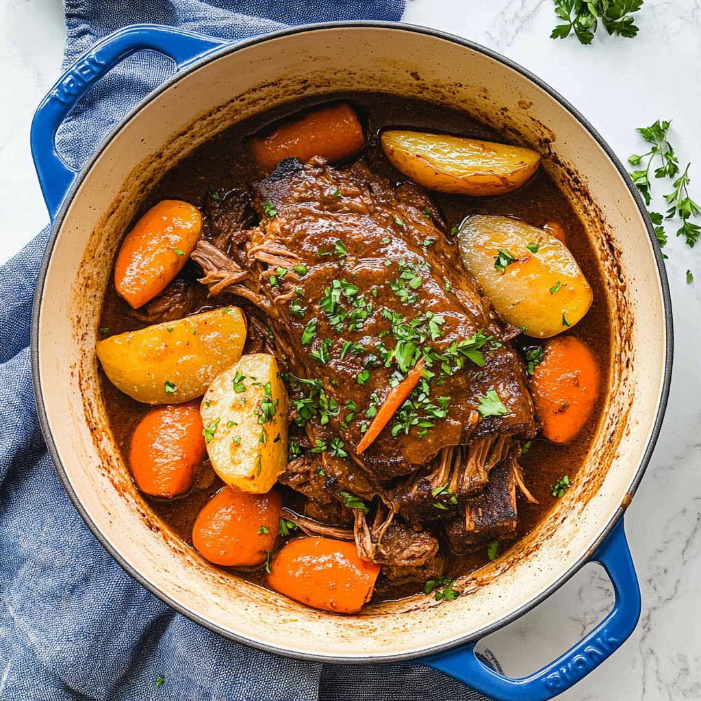 Recipe preparation for Dutch Oven Pot Roast