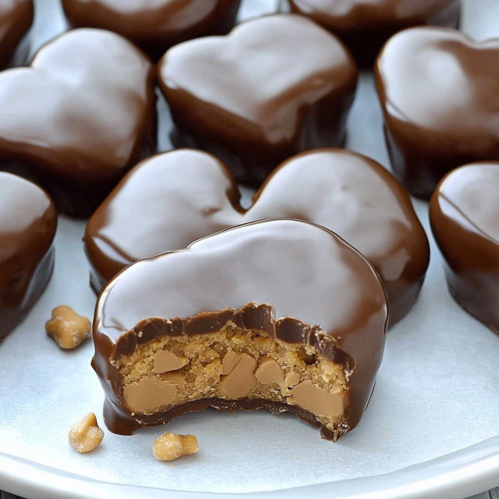 Recipe preparation for Chocolate Peanut Butter Valentine’s Heart