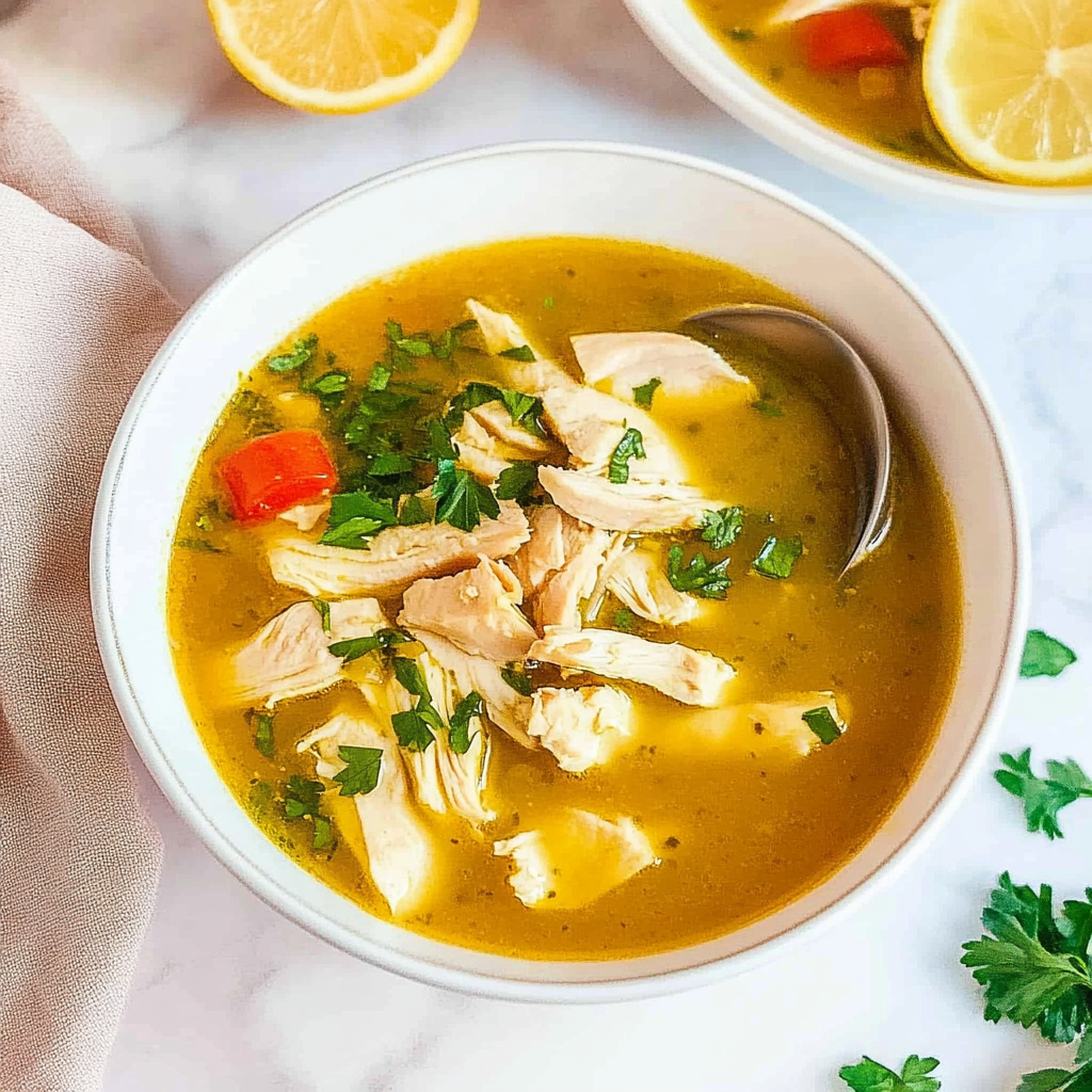 Recipe preparation for Lemon Ginger Chicken Soup