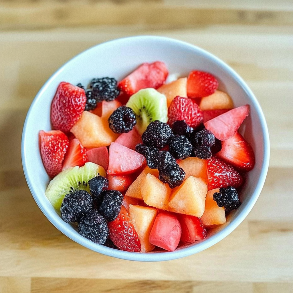 Recipe preparation for Valentine’s Day Fruit Salad