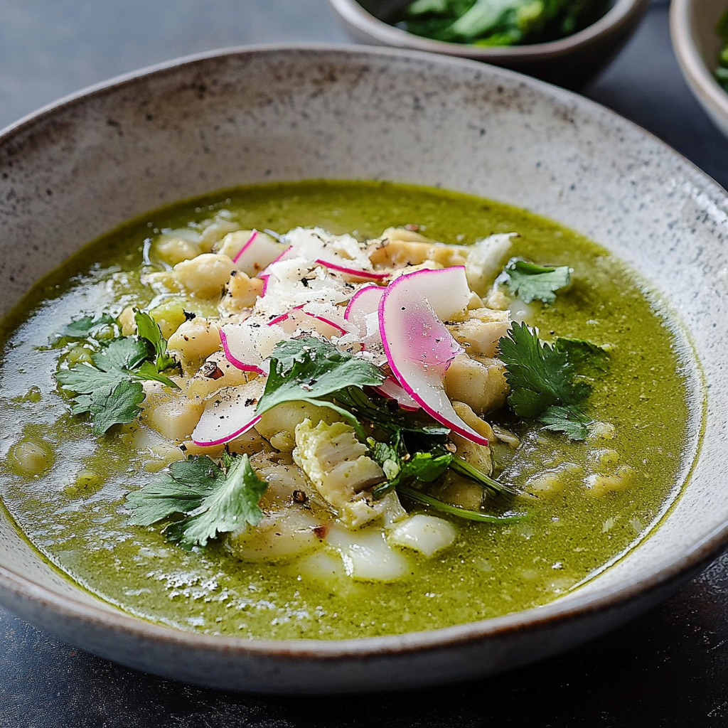 Recipe preparation for Pozole Verde