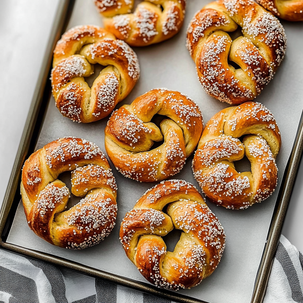Recipe preparation for Easy Bavarian Pretzels