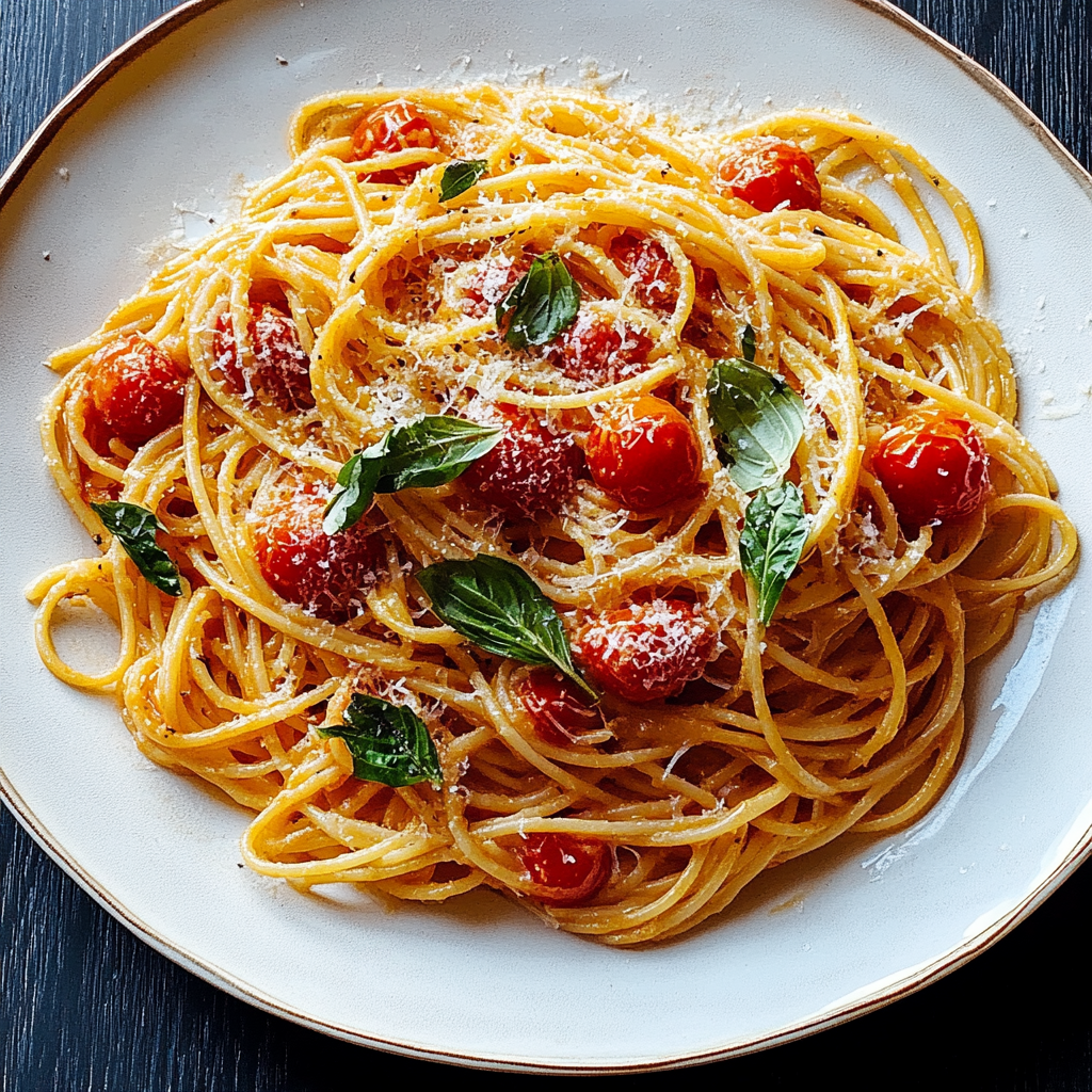 Recipe preparation for Cherry Tomato Pasta
