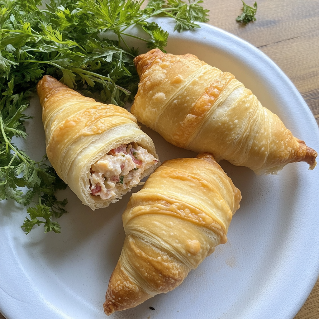 Recipe preparation for Tuna Stuffed Crescent Roll Carrots