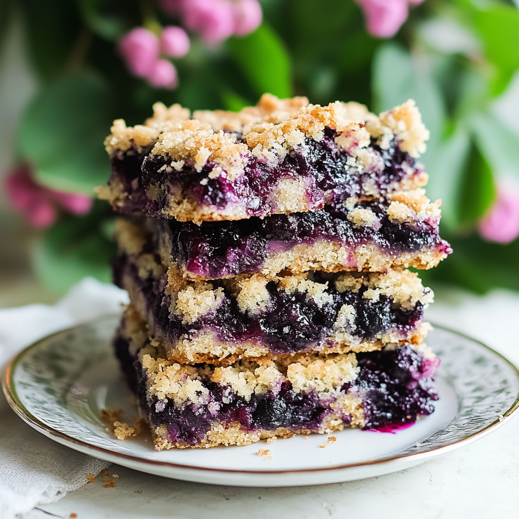Recipe preparation for Blueberry Crumb Bars