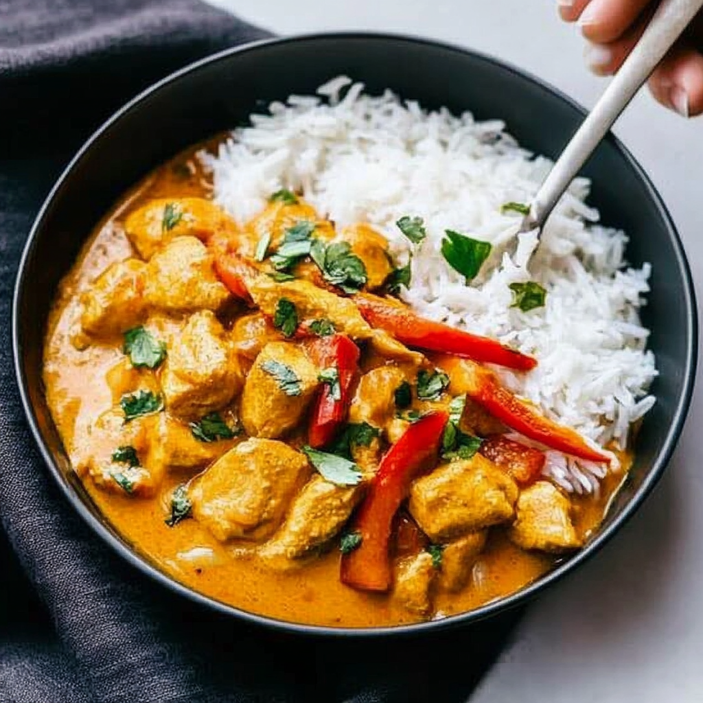 Recipe preparation for Chicken Curry with Coconut Milk