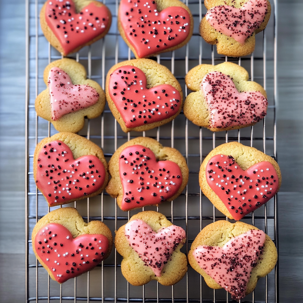 Recipe preparation for Valentines Day Spritz Cookies