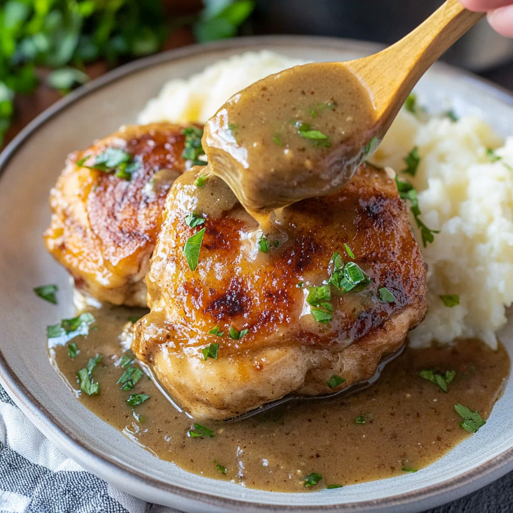 Recipe preparation for Gravy Baked Chicken