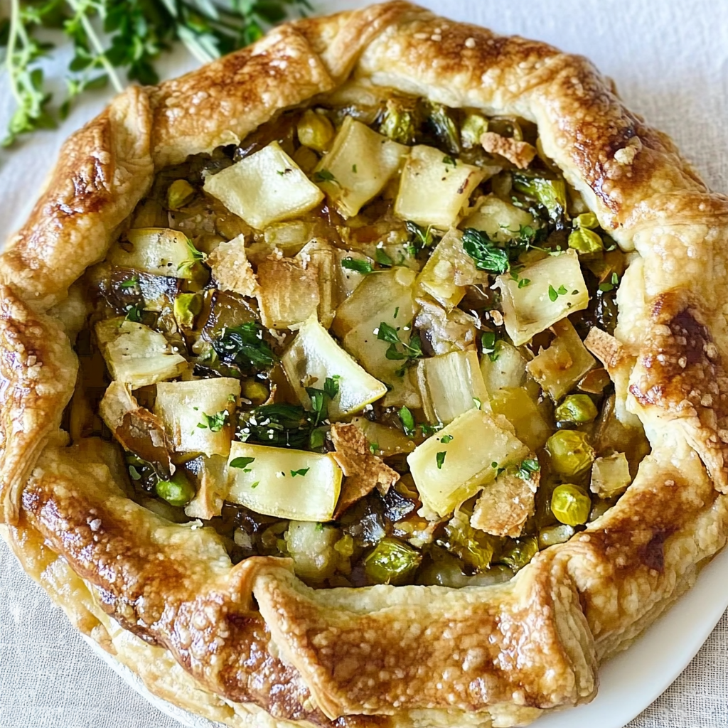 Recipe preparation for Savory Spring Galette