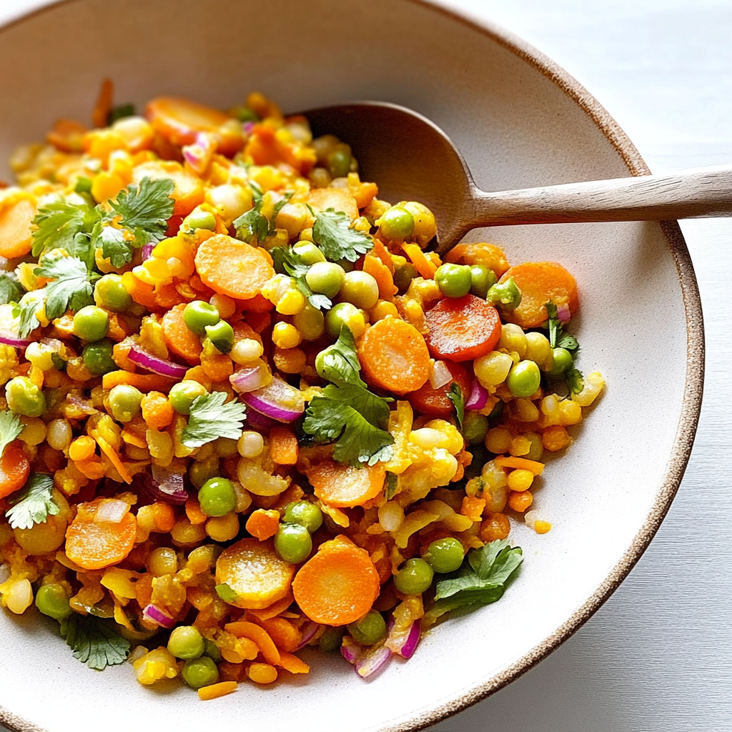 Recipe preparation for Carrot and Dal Salad