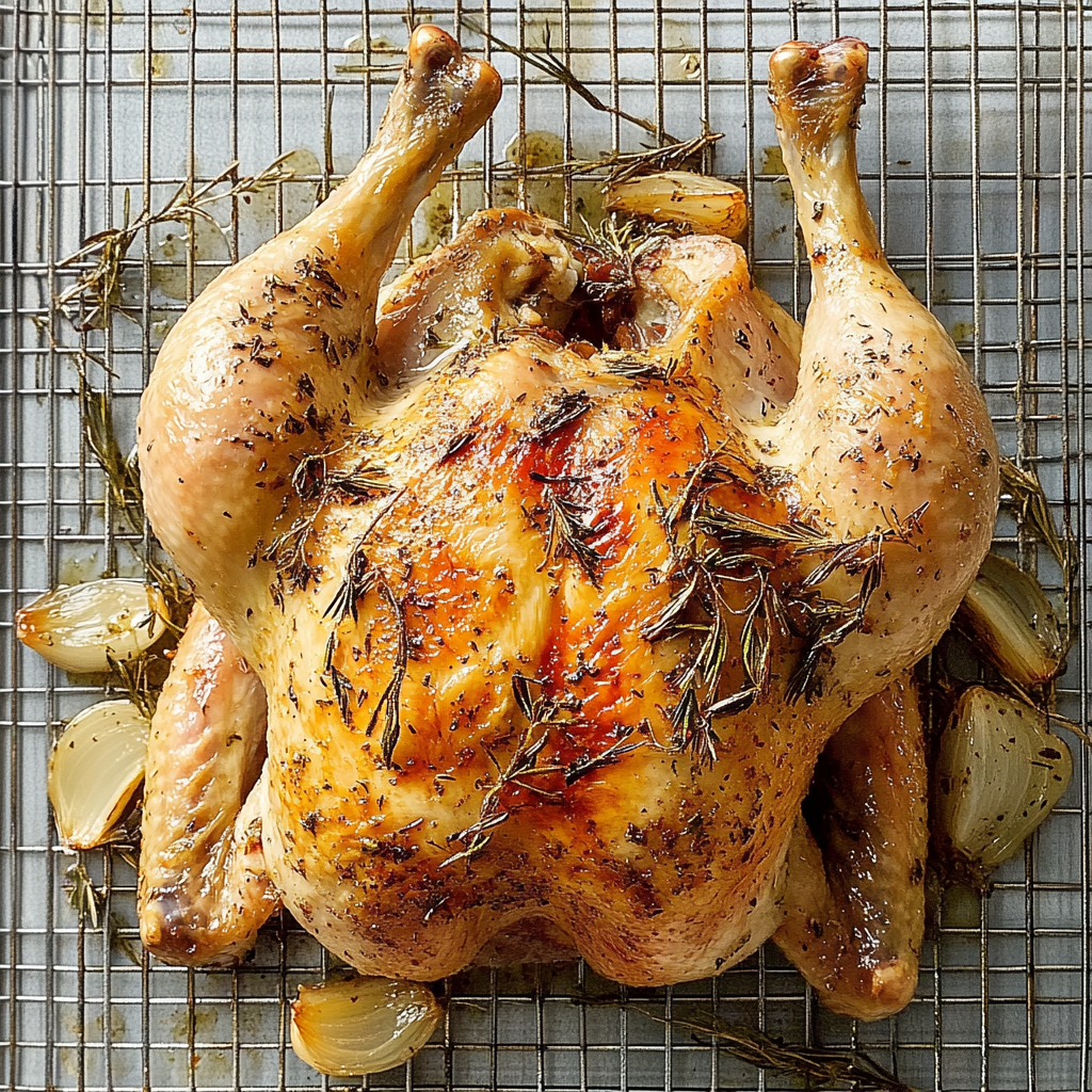 Recipe preparation for Spatchcocked Roasted Chicken