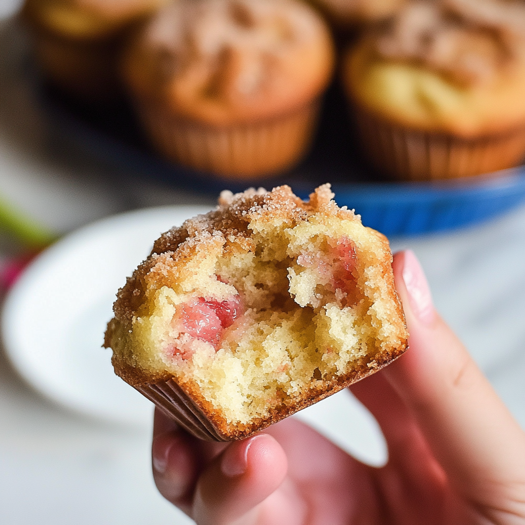 Recipe preparation for Rhubarb Muffins