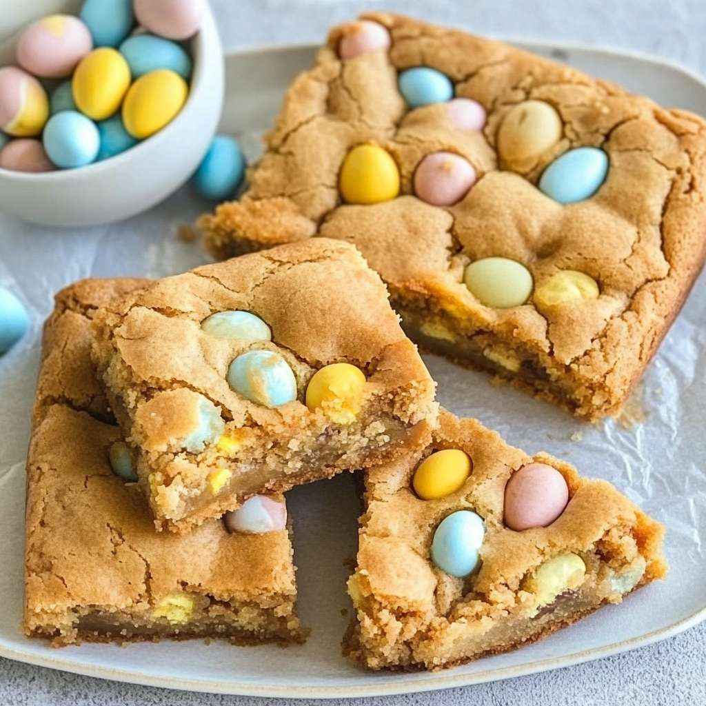 Recipe preparation for Mini Cadbury Easter Egg Blondies