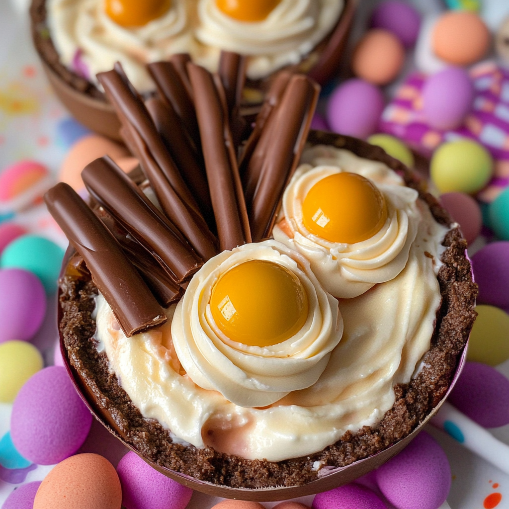 Recipe preparation for ‘Creme Egg’ Cheesecake Dip