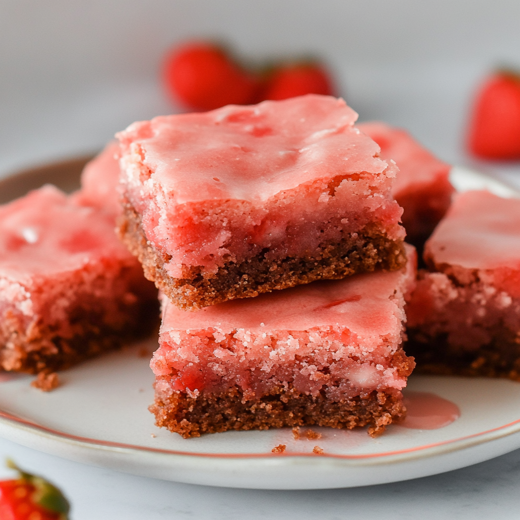 Recipe preparation for Strawberry Brownies