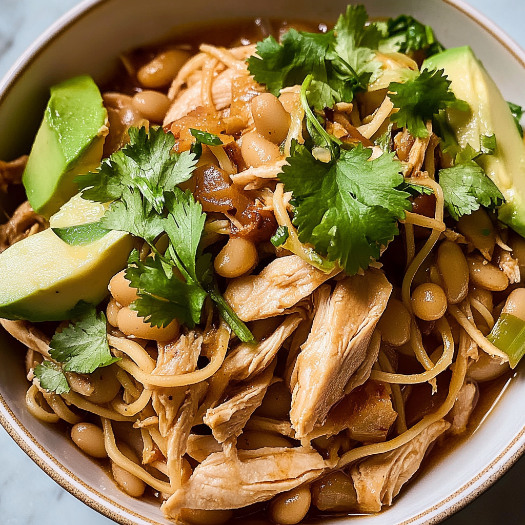 Recipe preparation for Slow Cooker Chicken and Bean Fideo