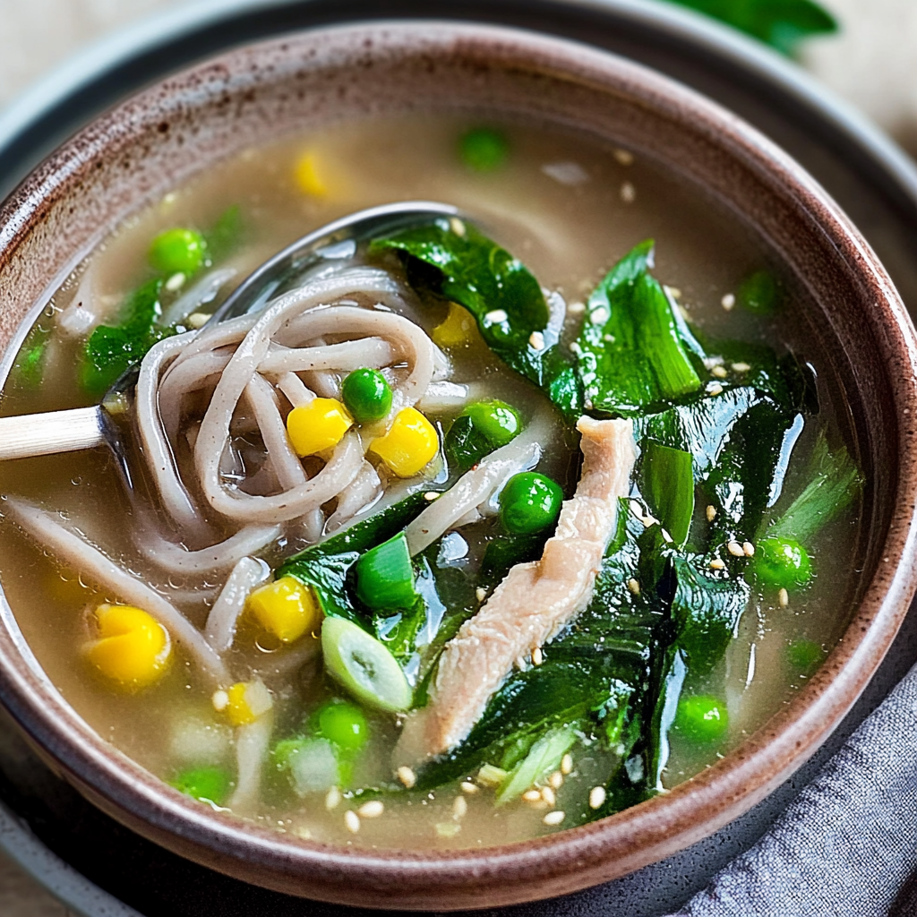 Recipe preparation for Spring Chicken Miso Soup